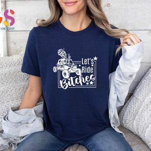 Let's Ride Bitches T Shirt, Lets Ride TShirts, Trail Ride Shirt,Race Mama Shirt,Funny Racing TShirt,Race Wife Gift, Funny Dirt Track Shirt afbeelding 7