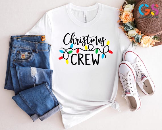 Christmas Crew Shirt, Christmas Lights Shirt, Christmas Squad Tee, Xmas Party Shirt, Christmas Pajamas Shirt, Christmas Matching Shirt