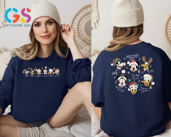Minnie Mickey And Friends Christmas Sweatshirt, Disney Xmas Holiday Hoodie, Family Trip Sweater, Magic Kingdom Top