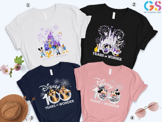 Disney100 Shirt, Disneyworld 100 years Of Wonder, 100th Anniversary Disneyland Shirt, Mickey And Friends, Chip And Dale, Mickey And Minnie