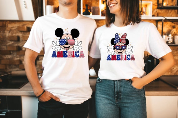 Mickey 4th Of July Shirt, July 4th Shirt, Funny Fourth of July Shirt, Couple Shirts,  Disney Trip Shirt, Fourth of July Shirts,Minnie  Shirt