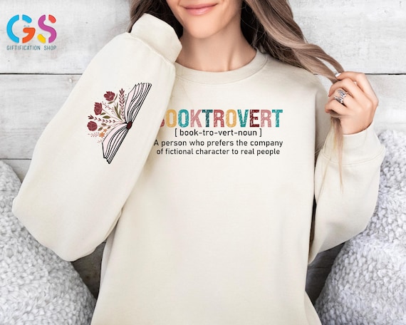 Floral Booktrovert Sweatshirt, Funny Book Lover Shirt, Reading Sweatshirt, Librarian Gift