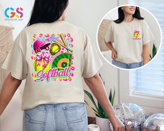 Custom Softball Name Shirt, Personalized Softball Mom Gift, Softball Game Day Shirt, Softball Season Tee