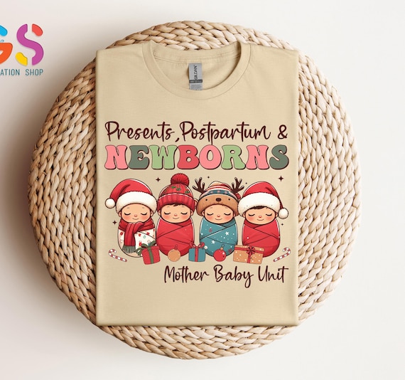 Presents Postpartum Newborns T-shirt, Christmas NICU Nurse Sweatshirt, Labor And Delivery
