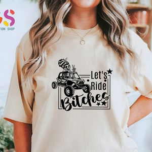 Let's Ride Bitches T Shirt, Lets Ride TShirts, Trail Ride Shirt,Race Mama Shirt,Funny Racing TShirt,Race Wife Gift, Funny Dirt Track Shirt afbeelding 1