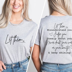 Let Them Shirt, Self Love Shirt, Mental Health Shirt, Let Them Tee, Self Love Gift, Motivational Quotes, Inspirational Shirt, Gift for Her image 2