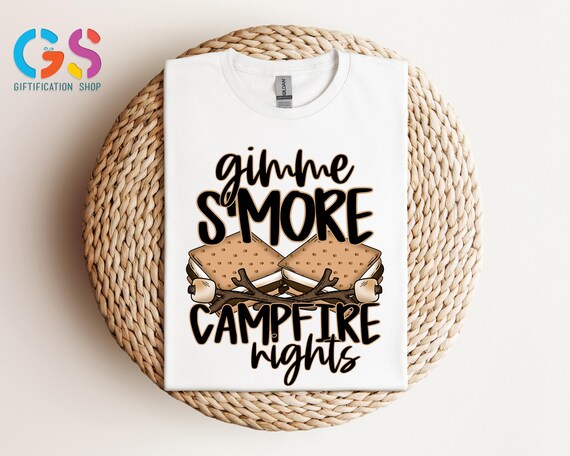 S'more Campfire Nights Shirt, Funny Camping Shirt, Gift for Camper, S'mores, Camping Shirt, Adventure Shirt, Nature Shirt for Man, Camp Tee