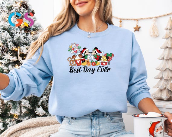 Disney Best Day Ever Sweatshirt, Holiday Couple Disneyworld Trip Sweater, Mickey Minnie Disneyland Matching Clothing
