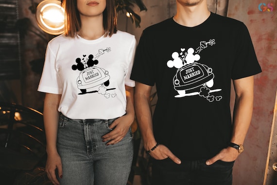 Just Married Disneyworld Shirt,Disneyland Just Married Shirt,Mickey Minnie Wedding,New Wed Gifts,Newly Wed Gifts For Couple,Bride Groom Gift