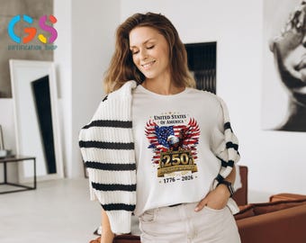 America 250th Anniversary Shirt, Patriotic American Eagle Sweatshirt, Memorial Day Gift, Freedom Sweater