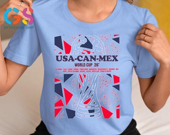 International Football Tournament Fan Gift, USA Canada Mexico Soccer T-shirt