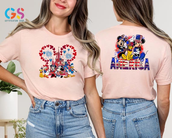 Mickey and Friends 4th of July Shirt, Disney USA Shirt, Minnie and Mickey America Shirt, Disney Independence Day Shirt, 4th July Shirt