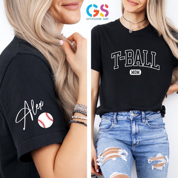 Personalized T-Ball Mom Shirt, Custom TBall Mom TShirt, T Ball Mama Shirt, T-Ball Shirt, Customized T-Ball Mom Gift, T-Ball Tees