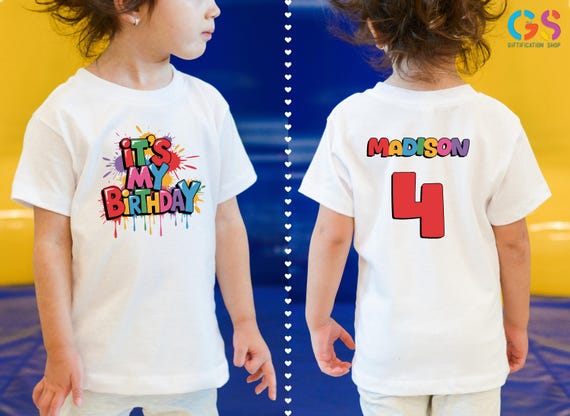 Custom Birthday Kids Shirt, Personalized Gift for Its My Birthday Shirt, Girls Birthday Shirt, Birthday Boy Shirt, Birthday Gift for Kids