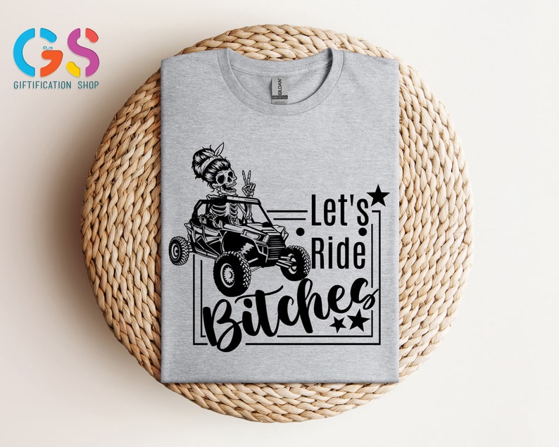 Let's Ride Bitches T Shirt, Lets Ride TShirts, Trail Ride Shirt,Race Mama Shirt,Funny Racing TShirt,Race Wife Gift, Funny Dirt Track Shirt afbeelding 6
