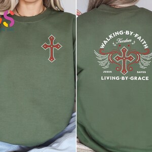Walking by Faith Sweatshirt, Unisex Christian Sweatshirt, Christian ...