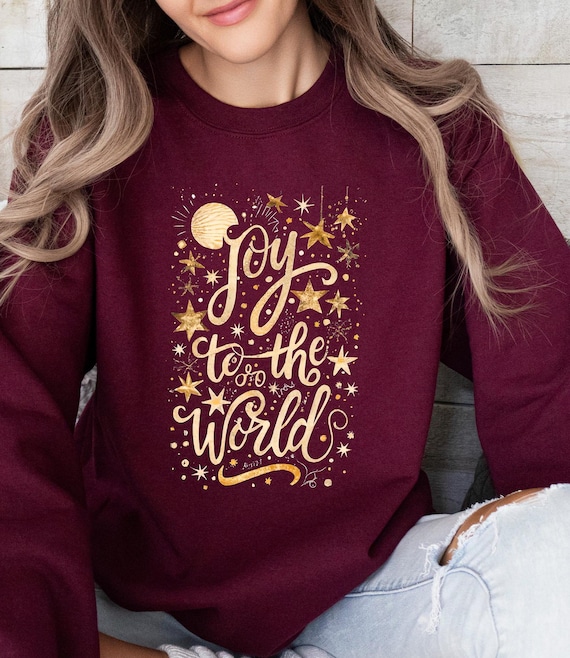 Joy To The World Sweatshirt, Christian Sweater, Jesus Christmas Sweater, Jesus Hoodie, Bible Verse Sweater, Nativity Sweatshirt,