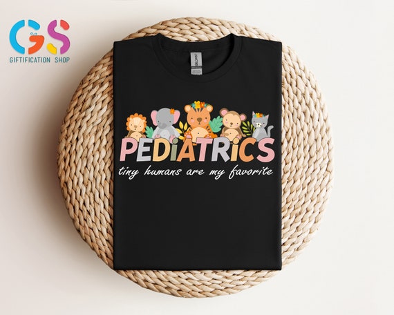 Pediatrics Nurse with Animals Shirt, Peds Nurse TShirt, Tiny Human Are My favorite, Pediatrics Nurse Gift ,Nurses Week Appreciation,Peds Tee