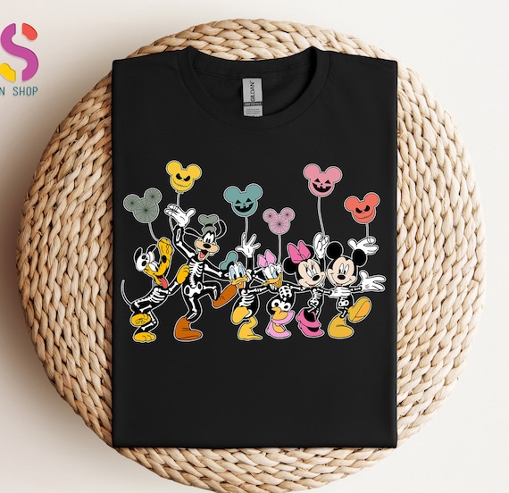 Funny Skeleton Mickey and Friends Shirt, Cute Halloween Shirt, Halloween Shirt For All Age and Genders, Funny Halloween Gifts,Spooky Season