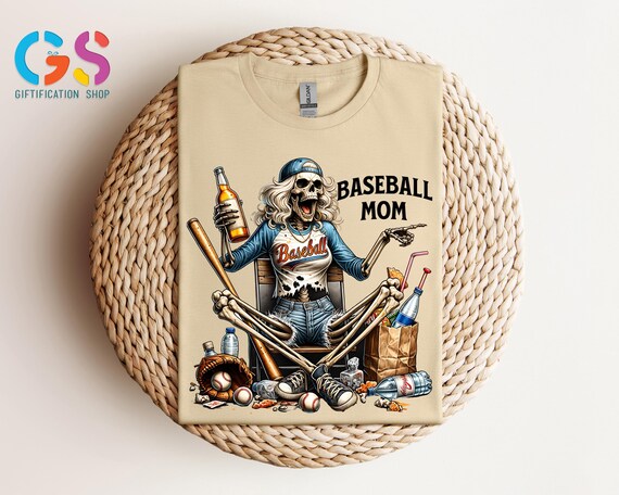 Skeleton Baseball Mama Shirt, Baseball Mom Shirt, Funny Baseball Mom Tee, Baseball Gift for Mom, Game Day Shirt, Baseball Season Shirt