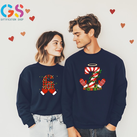 Christmas Matching Six Seven Sweatshirt, Xmas Holiday Couple Gift, Teen Generation Group Sweater, Viral Meme Top