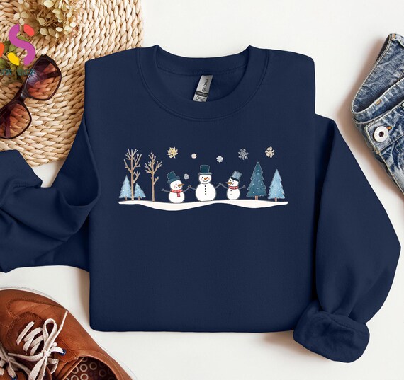 Cute Snowman Sweater, Cozy Winter Sweatshirt, Winter Clothes Toddler, Holiday Clothing Kids, Snowflakes Sweater,Gifts For Kids,Toddler Gifts