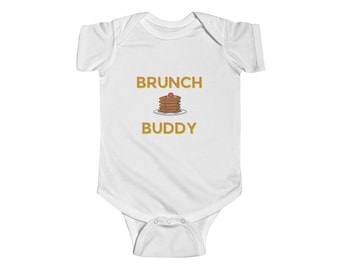 Brunch Buddy Baby Onesie®, Retro Bodysuit, Baby Gift, Cute baby onesie