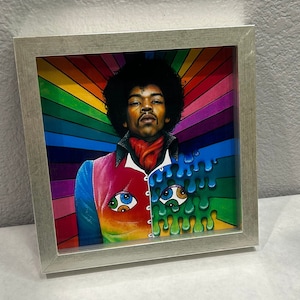 Jimi Hendrix Colored Pencil Drawing- Print