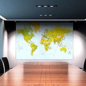 Large wall mural 100 sq.ft(144"x100") world map conquest country city kid bedroom school classroom university office removable paste inc