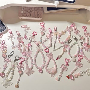 Schattige roze handtas sleutelhanger 1/2/3/5st voor kpop-fotokaartmap, kaarthouder, sleutels