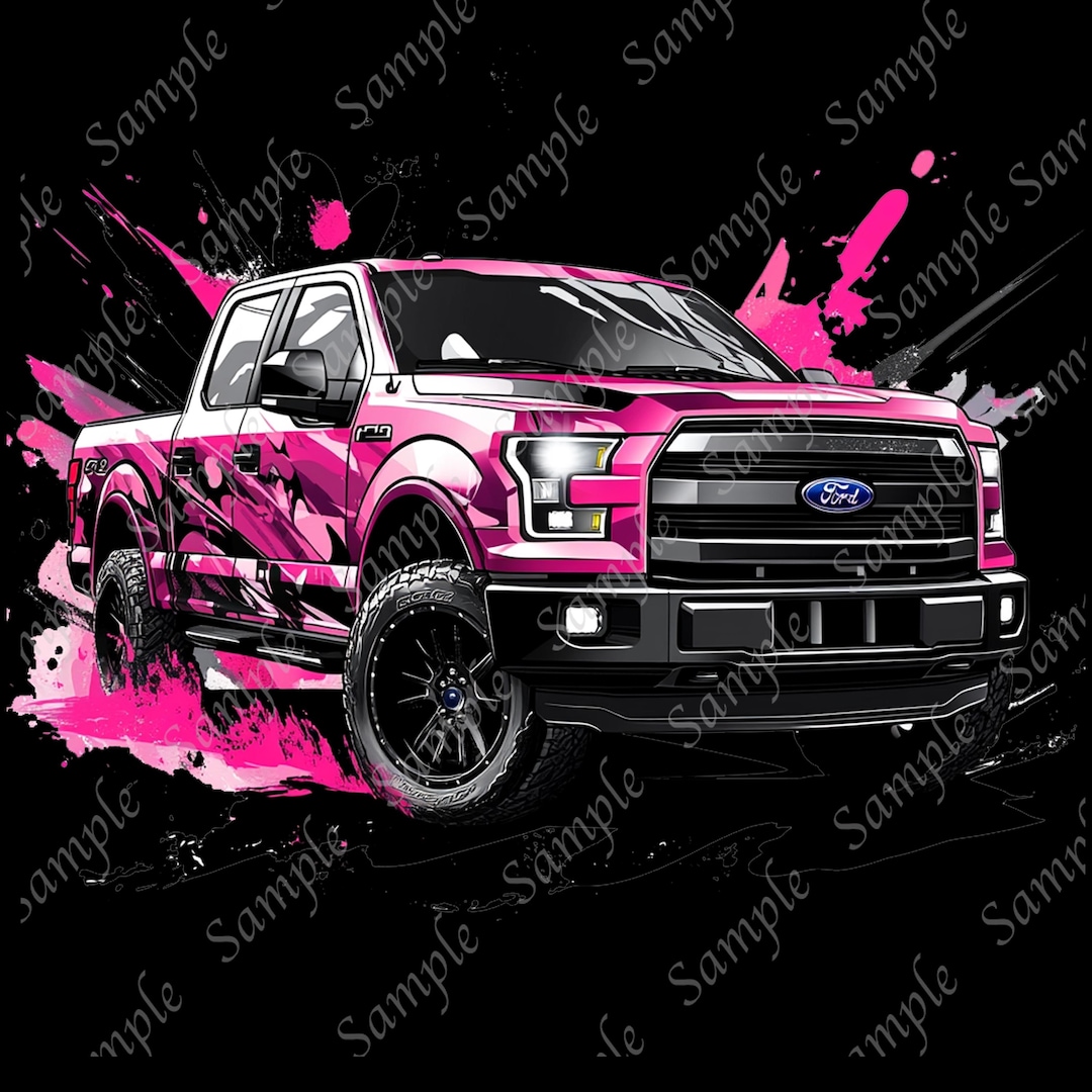 Pink F150 Sticker F-150 Black and Pink (png) - Etsy