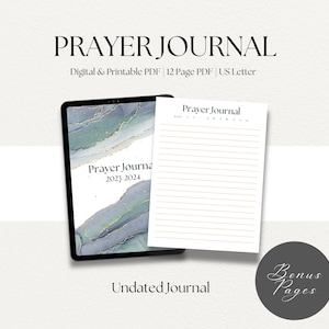 Prayer Journal, Christian Journal, Gratitude Journal, Prayer Notebook, Bible Journal, Prayer, Bible Study