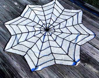 Spinnenweb Halloween Vakantie Woondecoratie Spookachtig thema Garen Schootdeken Comfort Gooien slaapkamer dekbed laken