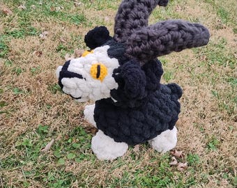 Grote amigurumi boerenerf boerderij dieren boerderij geit met hoorns gehaakt garen pluche kinderspeelgoed kamerdecoratie