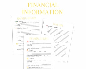 Complete Financial Information Printables
