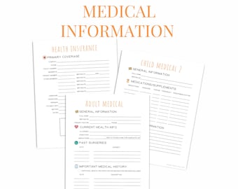 Complete Medical Information Printables