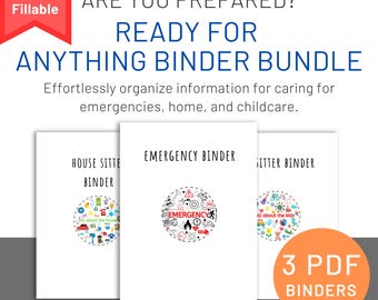 Emergency Binder Printable, Family Emergency + Babysitter & House Sitter PDF Set