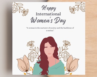 Karte zum Frauentag - Printable Empowerment Design (Digitaler Download)