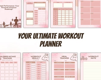 Customizable Workout Planner – Printable Fitness Tracker (Digital Download)