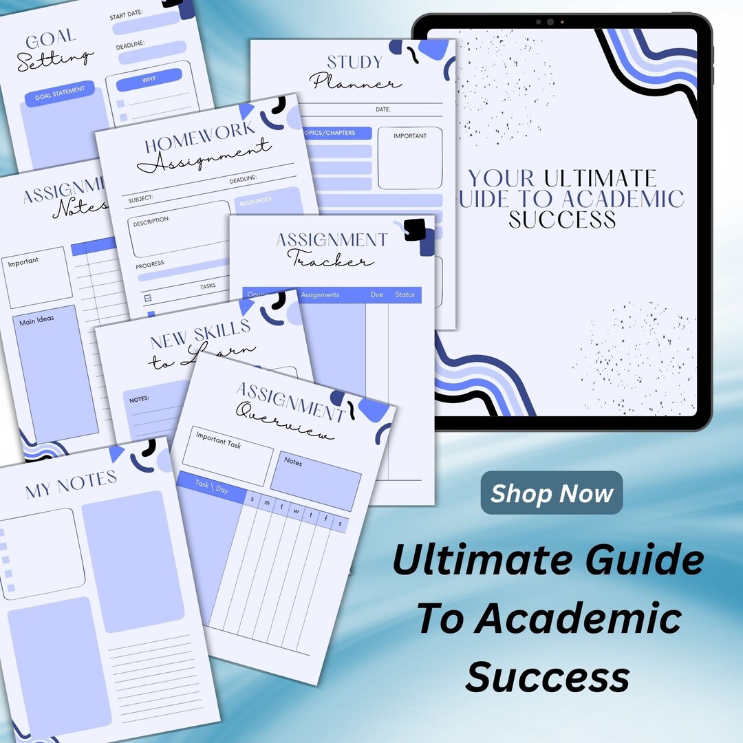 Printable College Study Planner – Customizable Academic Tracker ...