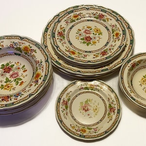 Rare Vintage Grindley of England Chelsea Bouquet Dinnerware