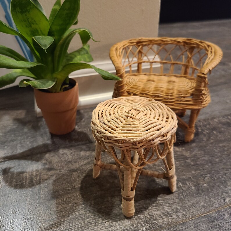 1960s Miniature Doll Wicker Furniture Etsy