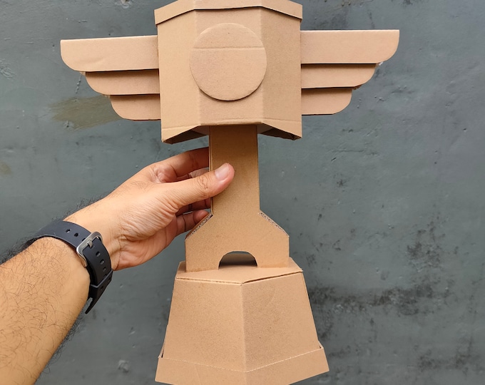 Cardboard Trophy Cup Template for Racing Tournament DIY plan