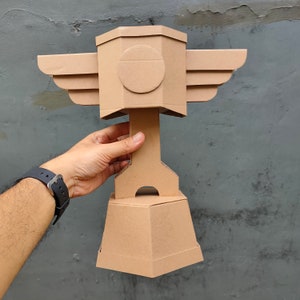 Plantilla de copa de trofeo de cartón para torneo de carreras Plan de bricolaje