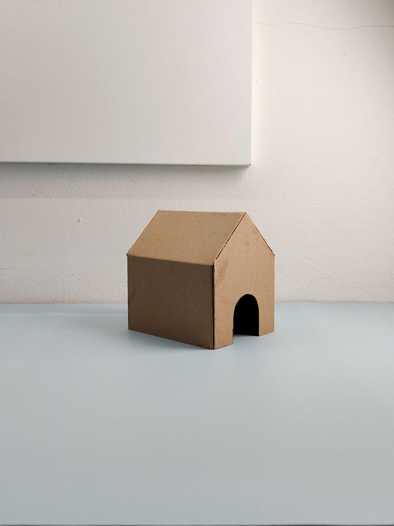 Miniaturhaus fürs Auto | Kartonvorlage (PDF, SVG) Bild 4
