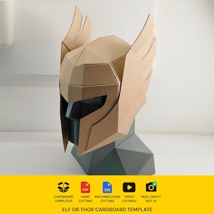 Helmet with wing for Elf or Thor Cosplay Front left view