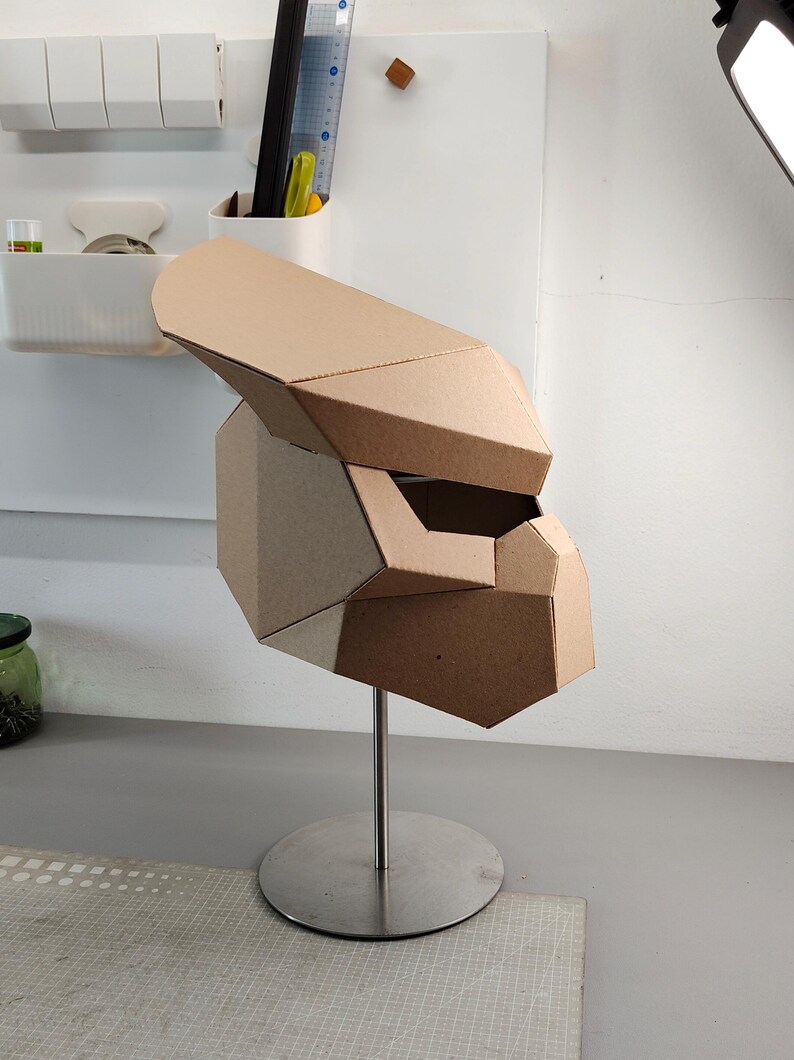 Alien hunter helmet Cardboard Template | DIY Costume and Cosplay Pattern | SVG PDF image 12