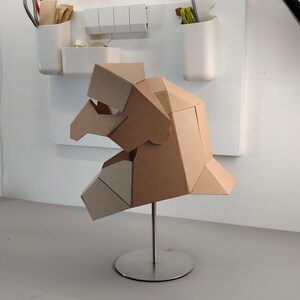 Knight Helmet with articulated face Cardboard Template | DIY Costume and Cosplay Pattern | SVG PDF image 12