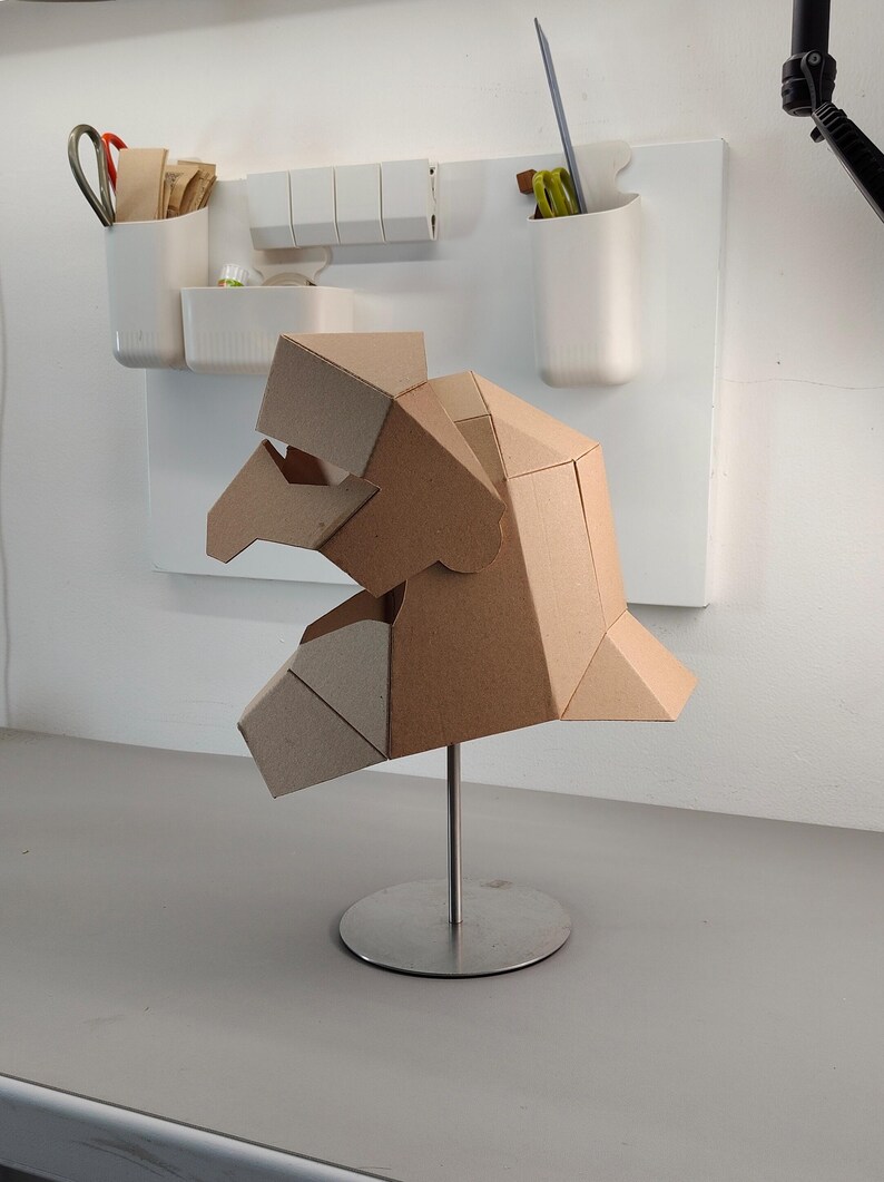 Knight Helmet with articulated face Cardboard Template | DIY Costume and Cosplay Pattern | SVG PDF image 12