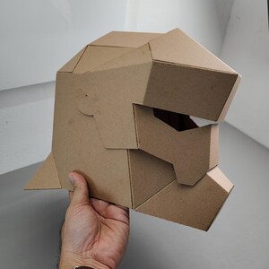 Knight Helmet with articulated face Cardboard Template | DIY Costume and Cosplay Pattern | SVG PDF image 18